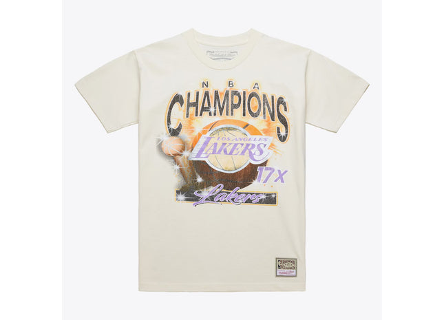 Los Angeles Lakers Cream Hardwood Classics Boom T-Shirt
