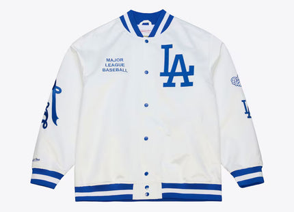 Los Angeles Dodgers Arctic White Lightweight Satin Full-Snap Jacket