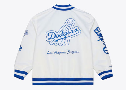 Los Angeles Dodgers Arctic White Lightweight Satin Full-Snap Jacket