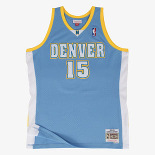Men's Carmelo Anthony Light Blue Denver Nuggets 2003/04 Swingman Road Jersey