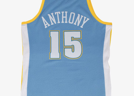 Men's Carmelo Anthony Light Blue Denver Nuggets 2003/04 Swingman Road Jersey