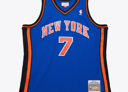 Men's Carmelo Anthony Blue New York Knicks 2010/11 Hardwood Classics Swingman Jersey