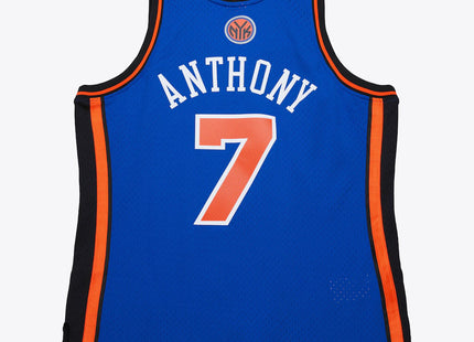 Men's Carmelo Anthony Blue New York Knicks 2010/11 Hardwood Classics Swingman Jersey