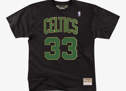Larry Bird Boston Celtics Black Name & Number T-Shirt
