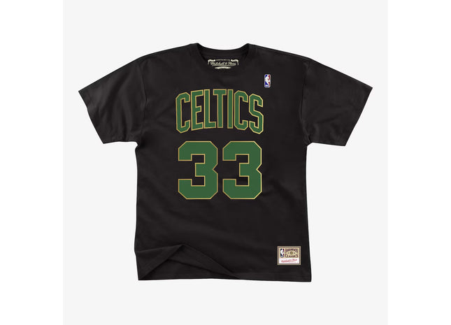 Larry Bird Boston Celtics Black Name & Number T-Shirt