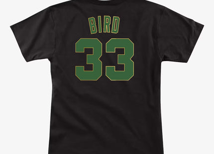Larry Bird Boston Celtics Black Name & Number T-Shirt
