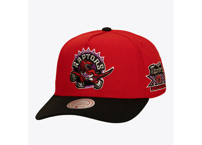 Toronto Raptors Red/Black Hardwood Classics In the City Pro Pinch Snapback Hat
