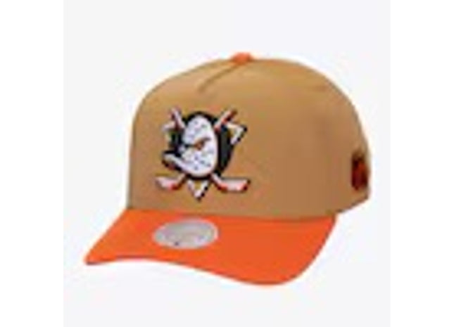 Anaheim Ducks Tan/Orange Legendary Home Pro Pinch Snapback Hat