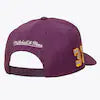 Magic Johnson Los Angeles Lakers Purple Hardwood Classics Player Script Pro Pinch Snapback Hat