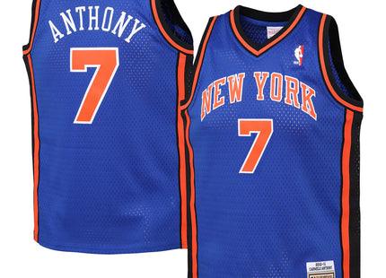 Carmelo Anthony New York Knicks Mitchell & Ness Youth 2010/11 Hardwood Classics Swingman Jersey - Blue