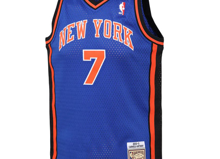 Carmelo Anthony New York Knicks Mitchell & Ness Youth 2010/11 Hardwood Classics Swingman Jersey - Blue