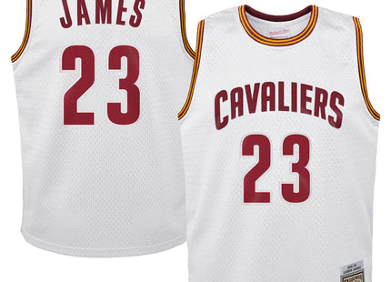 LeBron James Cleveland Cavaliers Mitchell & Ness Youth 2015-16 Hardwood Classics Swingman Throwback Home Jersey - White