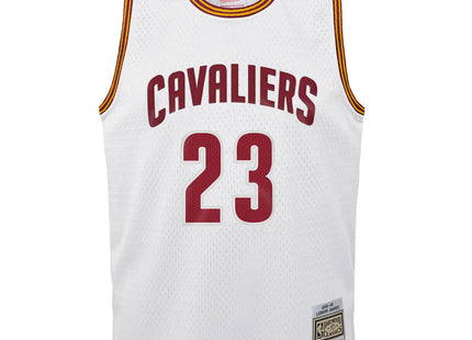 LeBron James Cleveland Cavaliers Mitchell & Ness Youth 2015-16 Hardwood Classics Swingman Throwback Home Jersey - White