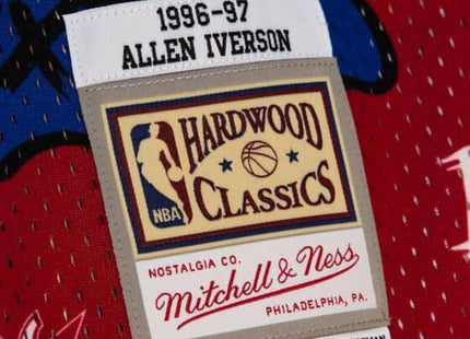 Men Slap Sticker Swingman Allen Iverson Philadelphia 76ers 1996-97 Jersey