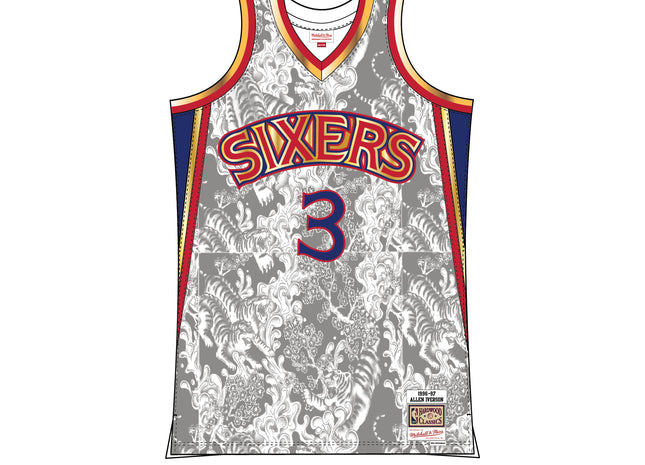 Men Water Tiger Allen Iverson Men Philadelphia 76ers jersey