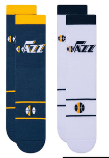Utah Jazz Two-Pack Home & Away Uniform Crew Socks