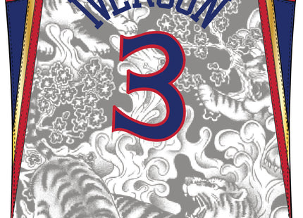 Men Water Tiger Allen Iverson Men Philadelphia 76ers jersey