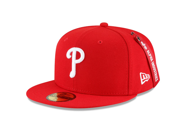 Men's Philadelphia Phillies New Era x Alpha Industries Red 59FIFTY Fitted Hat