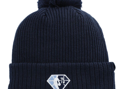 Knit Memphis Grizzlies New Era 2021 NBA Tip-Off Team Color Pom Cuffed Knit Hat - Navy