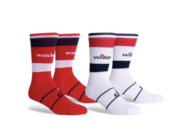 Washington wizards home away uniform crew 2 pack socks