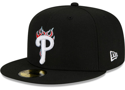 New Era Philadelphia Phillies Black 2008 World Series Team Fire 59FIFTY Fitted Hat