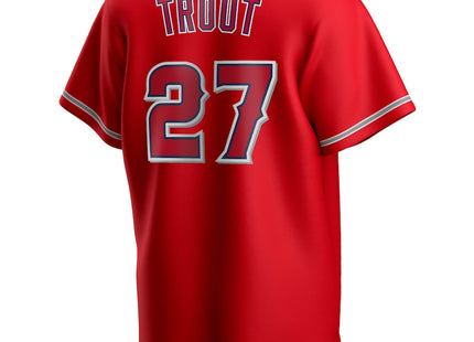 Men's Los Angeles Angels Mike Trout Nike Red Alternate Game Player Name Jersey