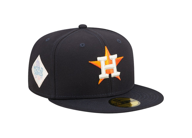 Pop Sweat Men's Houston Astros New Era Navy band Undervisor 2017 MLB World Series Cooperstown Collection 59FIFTY Fitted Hat