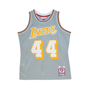 Men 75th West Silver Swingman Los Angeles Lakers 1971-72 Jersey