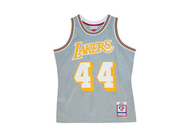 Men 75th West Silver Swingman Los Angeles Lakers 1971-72 Jersey