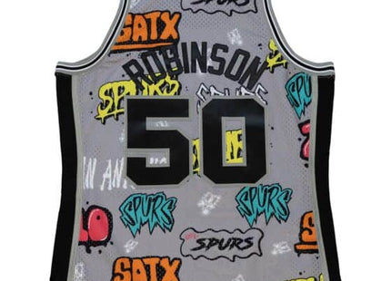 Men Slap Sticker Swingman David Robinson San Antonio Spurs 1998-99 Jersey