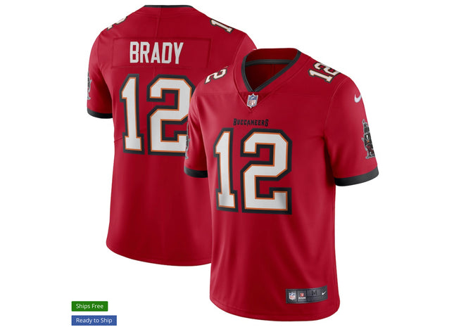 Men's Tampa Bay Buccaneers Tom Brady Nike Red Vapor Limited Jersey