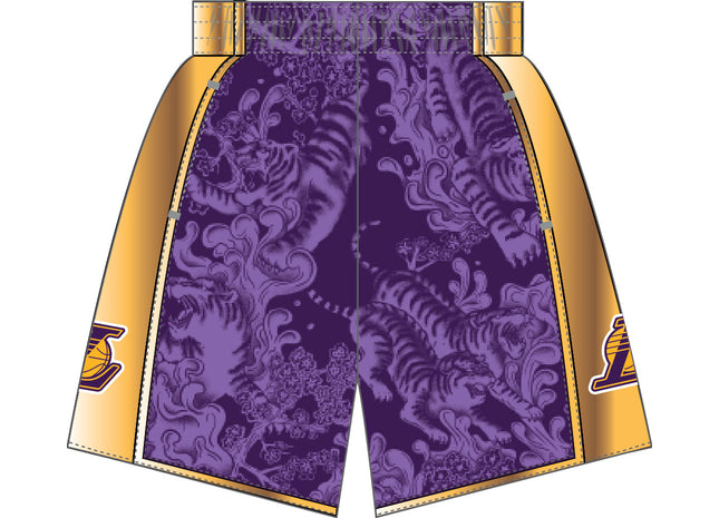 Men Water Tiger Men Los Angeles lakers shorts