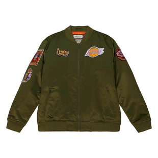 Flight Satin Bomber Jacket Los Angeles Lakers