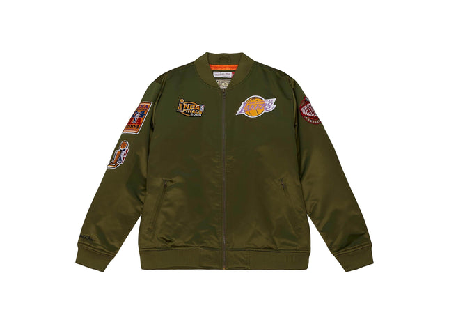 Flight Satin Bomber Jacket Los Angeles Lakers