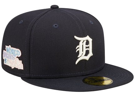 Pop Sweat Men's Detroit Tigers New Era Navy band Undervisor 1984 MLB World Series Cooperstown Collection 59FIFTY Fitted Hat