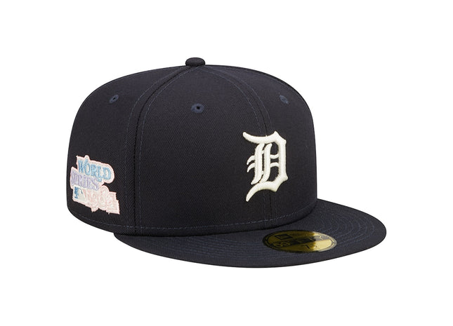 Pop Sweat Men's Detroit Tigers New Era Navy band Undervisor 1984 MLB World Series Cooperstown Collection 59FIFTY Fitted Hat