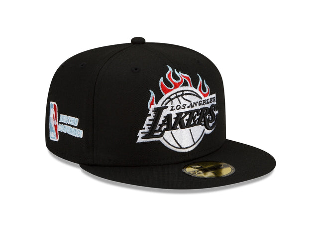 New Era Los Angeles Lakers Black Western Conference Fire 59FIFTY Fitted Hat