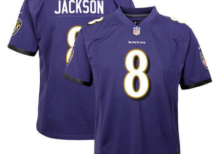 Youth Baltimore Ravens Lamar Jackson Nike Purple Game Jersey