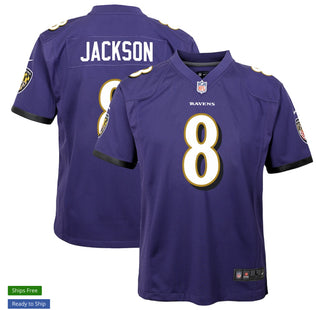 Youth Baltimore Ravens Lamar Jackson Nike Purple Game Jersey