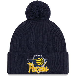 Knit Indiana Pacers New Era 2021 NBA Tip-Off Team Color Pom Cuffed Knit Hat - Navy