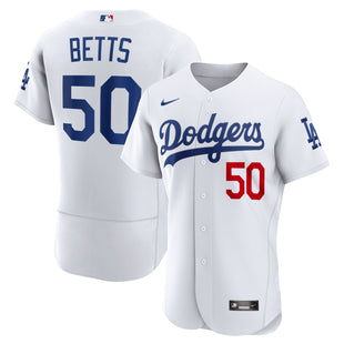 Authentic Men's Los Angeles Dodgers Mookie Betts Nike White Home Authentic Player Jersey
