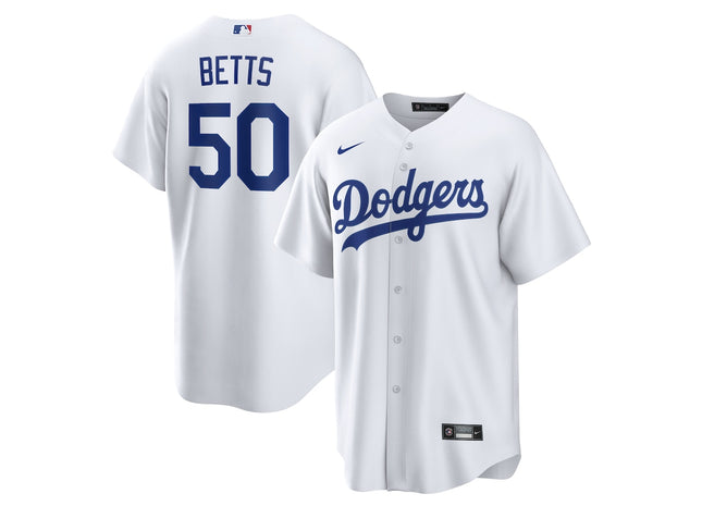 Men's Los Angeles Dodgers Mookie Betts Nike White Home and Away Player Name Jersey