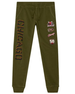 Chicago Bulls Flight Script Hardwood Classics Mitchell & Ness Jogger Pants