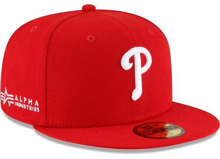 Men's Philadelphia Phillies New Era x Alpha Industries Red 59FIFTY Fitted Hat