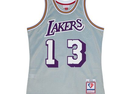 Men 75th chamberlain Silver Swingman Los Angeles Lakers 1971-72 Jersey