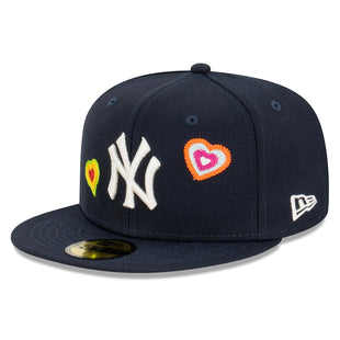 Men new York Yankees 59fifty chain stitch heart
