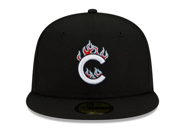 Men's Chicago Cubs New Era Black 2016 World Series Team Fire 59FIFTY Fitted Hat