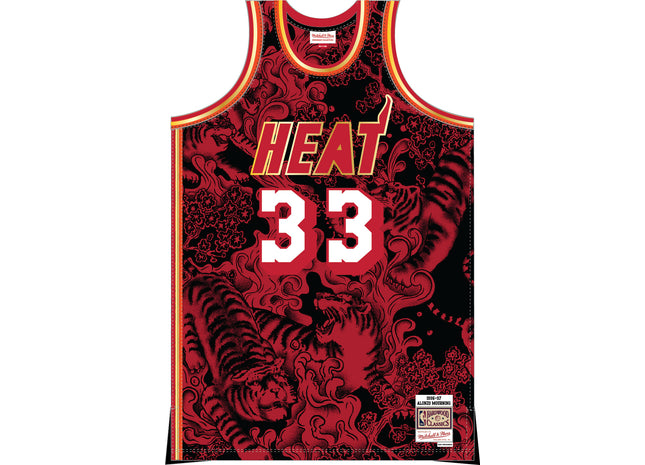 Men Water Tiger Men Miami Heat Alonzo Mourning jersey