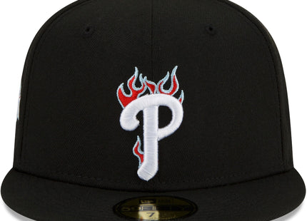 New Era Philadelphia Phillies Black 2008 World Series Team Fire 59FIFTY Fitted Hat