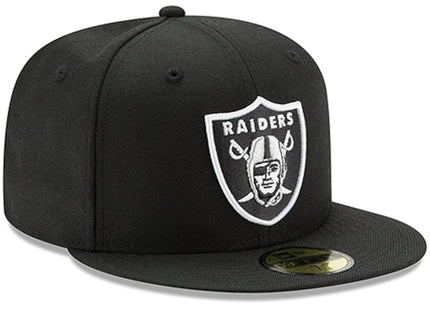 Men's Las Vegas Raiders New Era Black Classic Logo Omaha 59FIFTY Fitted Hat